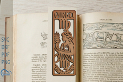 Virgo Bookmark Laser Cut. Zodiac Sign Laser Cut. Product Image 1