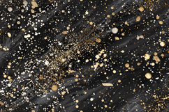 Black and Gold Glitter Abstract Background with Luxury Product Image 1