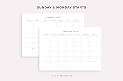 2028 Monthly Calendar Landscape, Printable, A4/Letter Size Product Image 5
