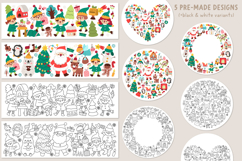 Christmas village clipart, patterns, scenes and designs kit Product Image 5