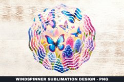 Butterflies Wind Spinner Sublimation Design Product Image 1