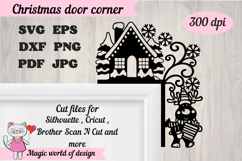 Christmas door corner svg, deer Ornament Svg Product Image 1