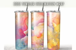 Abstract watercolor 20 oz Skinny Tumbler Wrap Product Image 1