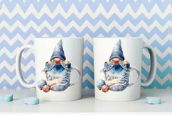 Watercolor Christmas gnome in tea mug, Gnome PNG Product Image 5