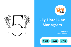 Lily Floral Line Monogram Product Image 1