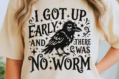 I Got Up Early And There Was No Worm Svg, Funny Crow Svg. Product Image 6