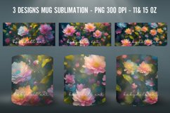 Flowers 3D Mug Sublimation PNG Mug Wrap Product Image 1