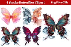 Smoke Butterflies Clipart PNG Product Image 1