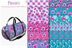 Pansies, violets. Floral seamless pattern Product Image 3
