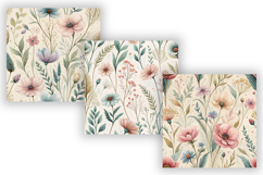 Spring Wildflower Seamless Pattern, Cottagecore Botanical Product Image 5