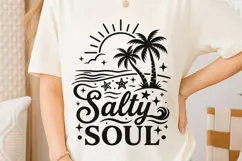 Salty Soul Svg, Summer Vibes Svg, Beach Vacation Svg. Product Image 6