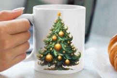 Watercolor Christmas tree clipart, Christmas tree Clipart Product Image 5