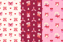Coquette Christmas Seamless Patterns &amp; Digital Papers Product Image 5