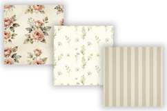 Gentle Meadow Digital Paper Pack, Neutral Floral Seamless Product Image 5
