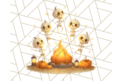 Creepy Carnival Halloween Clipart PNG with Hayride Art Product Image 5