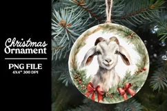 Christmas Baby Goat PNG Clipart for Sticker Coaster Ornament Product Image 3