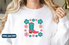 Western Cowgirl Boots PNG, Cowgirl PNG design Product Image 5