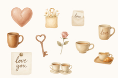 Romantic Hearts &amp; Cozy Love Elements, 44 PNG, Valentine’s Da Product Image 5