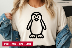 Cute Penguin Cartoon SVG Design Product Image 1