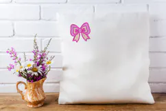 Pink Heart Bow Machine Embroidery Product Image 4