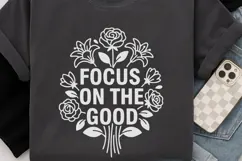 Focus On The Good Svg, Mental Health Svg, Self Love Svg. Product Image 6
