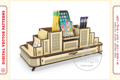 Office Organizer v17 - laser cut file - Glowforge ready SVG Product Image 5