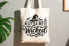 A Little Bit Wicked Svg, Halloween Witch Svg, Witch Hat Svg. Product Image 6