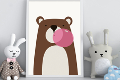 Woodland nursery bear Wall Art Print Product Image 5