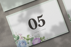 beautiful wedding card invitation set with roses flower Product Image 5