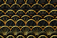 Black and gold art deco pattern Product Image 1