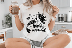 Birthday mermaid SVG Design, Mermaid SVG Design Product Image 5
