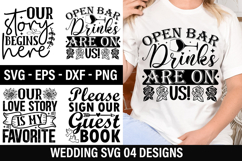 Wedding SVG Design - Open Bar Drinks Are On Us Product Image 1