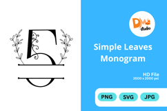 Simple Leaves Monogram Product Image 1