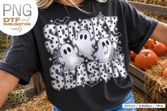 Spooky Season Ghost PNG, Polka Dot DTF Product Image 3