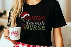 Santa's Favorite Nurse Svg, Nurse Christmas Svg, Funny Svg. Product Image 3