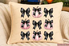 pink pumpkin png,black bow png,coquette halloween,pumpkin Product Image 6