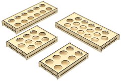 Egg holder boxes - laser cut files, Glowforge pattern, SVG Product Image 6