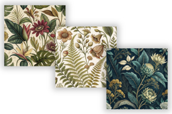 Vintage Botanical Illustration Paper, Seamless Digital Paper Product Image 5