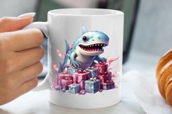 Cute Pink Christmas Animals Clipart Sublimation Product Image 5