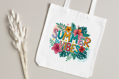 Colorful Tropical Summer Vibes PNG, Sublimation Design Product Image 5