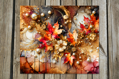 Abstract Autumn | 4 fall Skinny Tumbler Sublimation designs Product Image 5