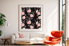 Flowers Black Stripes Digital Paper Bundle Product Image 6