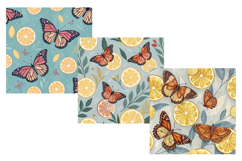 Monarch Lemonade Seamless Pattern, Digital Paper Product Image 5