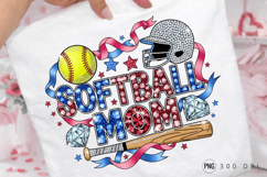 Softball Mom PNG Design ,Softball Mom PNG Design Patriotic Product Image 5