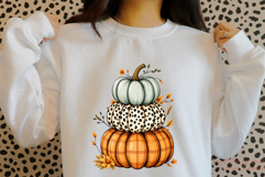Fall Stacked Pumpkin Clipart | Sublimation PNG Product Image 2