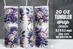Floral Spring flowers Tumbler Wrap, Floral Tumbler Wrap Product Image 1