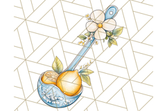 Mediterranean Cottagecore Kitchen PNG Clipart with Lemons Product Image 5
