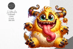 Monster clipart, Halloween clipart, Kids clipart Product Image 1