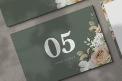 greenery wedding invitation card with roses watercolor Product Image 5