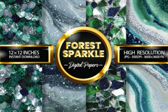 Forest Sparkle Digital Papers - 04 variations Product Image 1